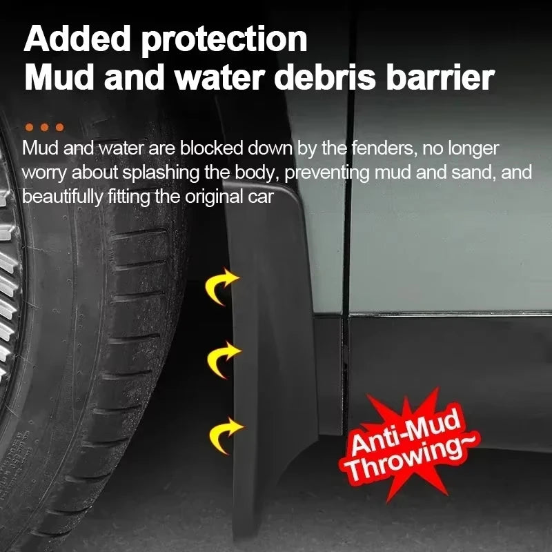 Mud Flaps for Honda Civic LX Sedan 2022-2024 (11th Gen), Set of 4 Black Front and Rear Splash Guards