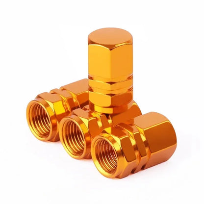 Colored Aluminum Tire Valve Stem Caps, Dustproof Wheel Caps for Cars, Motorcycles and Bikes, 4 to 20 Pack, 10 Colors or Random Mix