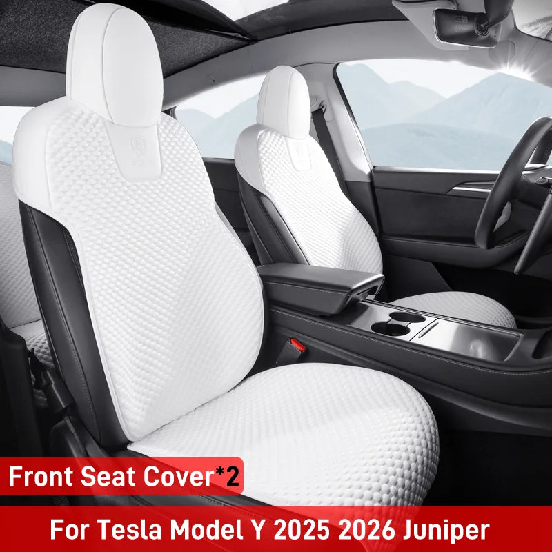 Ice Silk Seat Cushions for Tesla Model Y 2020-2024 and Model Y Juniper 2025, Breathable Pads for Front or Rear Seats