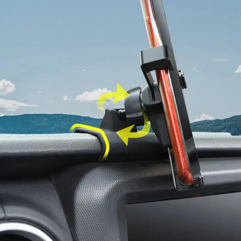 Air Vent Phone Mount for Jeep Wrangler 2018-2022 (JL), Black ABS Holder Set with Carbon Fiber Pattern