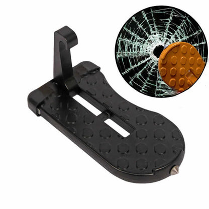Foldable Car Door Latch Step for Roof Rack Access, Aluminum Alloy Foot Pedal with Anti-Slip Surface, Silver, Black or Orange