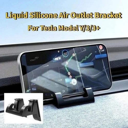 Liquid Silicone Vent Phone Mount for Tesla Model 3 and Model Y, Also a Hook and Sunglass Clip, Highland and Juniper Version Available