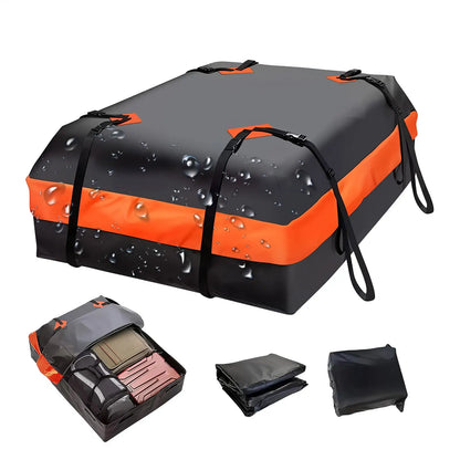 Waterproof Car Roof Bag, 44 x 35 x 17 in Oxford Cloth Rooftop Cargo Carrier for Cars, SUVs, Vans and Trucks, Black