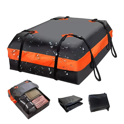 Waterproof Car Roof Bag, 44 x 35 x 17 in Oxford Cloth Rooftop Cargo Carrier for Cars, SUVs, Vans and Trucks, Black