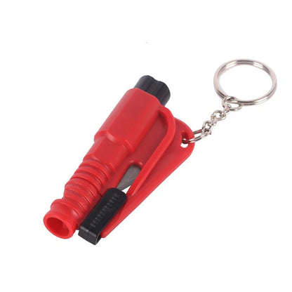 Mini Safety Hammer Keychain, Emergency Car Window Glass Breaker for Your Key Ring, 4 Colors