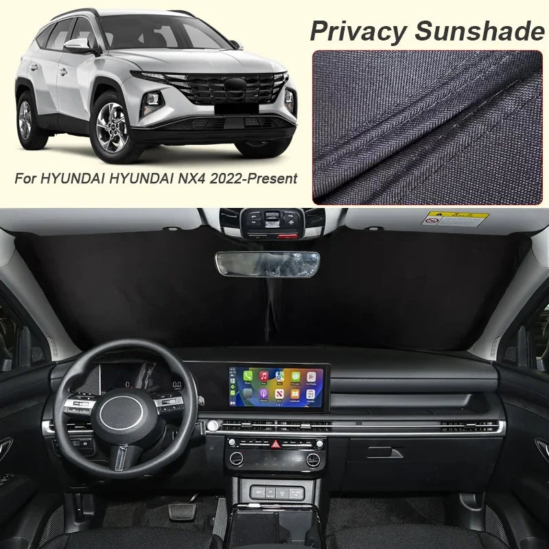 Double-Layer Window Sunshades for Hyundai Tucson 2022-2026 (NX4), Black Privacy Veil, Doors, Windshields or Whole Set