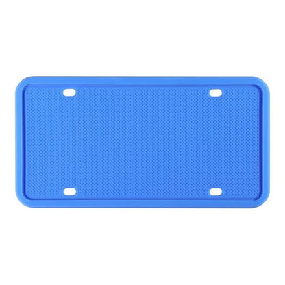 Blue silicone license plate frame