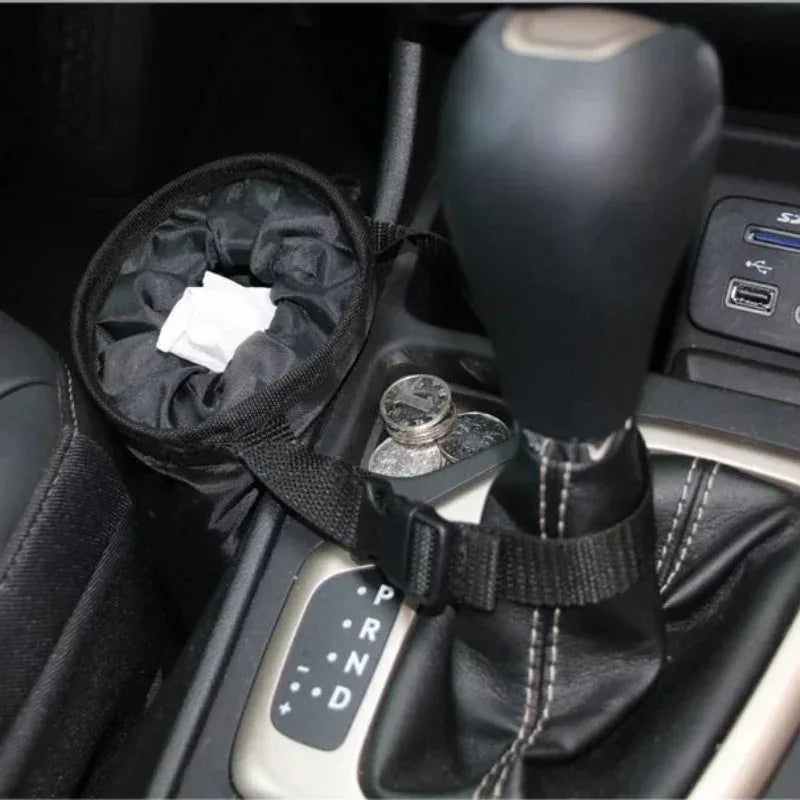 Hanging Car Trash Bag for the Headrest, Leak Resistant Oxford Cloth Litter Bin for the Back Seat, Reusable