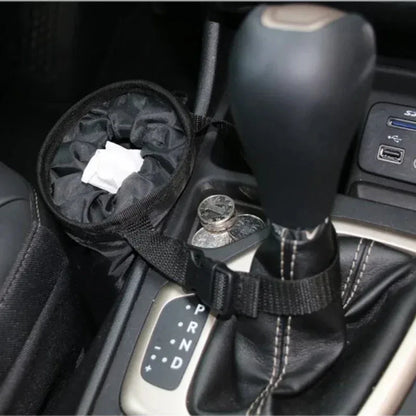 Hanging Car Trash Bag for the Headrest, Leak Resistant Oxford Cloth Litter Bin for the Back Seat, Reusable