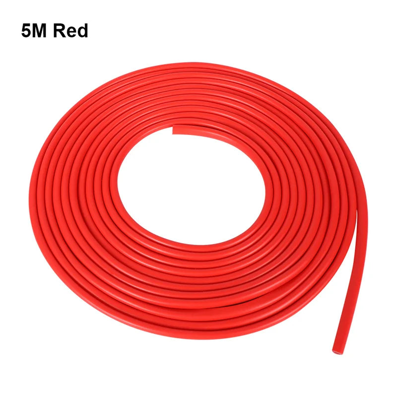 Car Door Edge Guard Strip, 16.4 ft (5 m) Cut-to-Fit Silicone Trim Roll for Door Edge Scratch Protection, 6 Colors