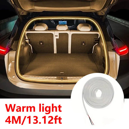 Automatic LED Trunk Light Strip, Tailgate and Frunk Light that Turns On When Opened, Flexible and Waterproof, 2, 4 or 6 m, 5 Colors