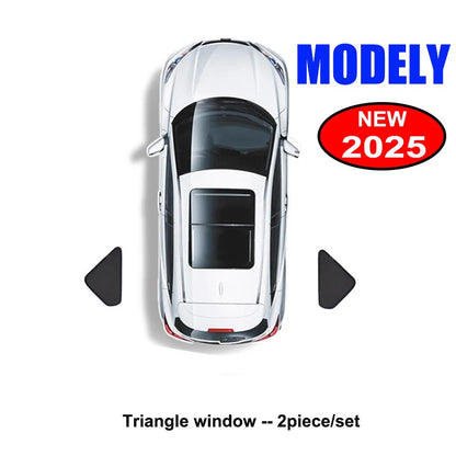 Blackout Sun Shades for Tesla Model Y 2020-2024 and Juniper 2025+, Windshield, Side Window and Full 8-Piece Privacy Sets
