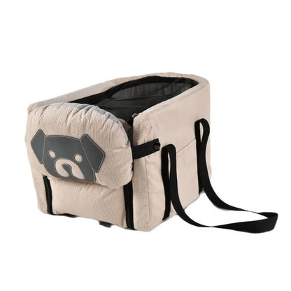 Foldable Pet Car Seat Basket and Travel Bag for Dogs and Cats, Stable Structure, Polyester, 9 Color Options