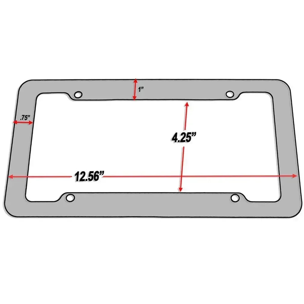 License plate frame dimensions