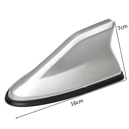 Universal Shark Fin Roof Antenna with Built-In AM/FM Cable, No Drilling Install, Carbon Fiber Look and Solid Colors