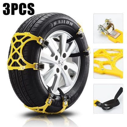 Style A: set of 3 TPU snow chains with parts