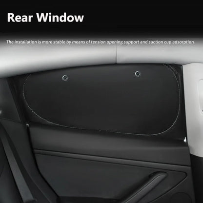 Sun Shades for Tesla Model 3 and Model Y 2021-2026 (Highland, Juniper), Side Window Shades with Suction Cups, Windshield and Full Sets