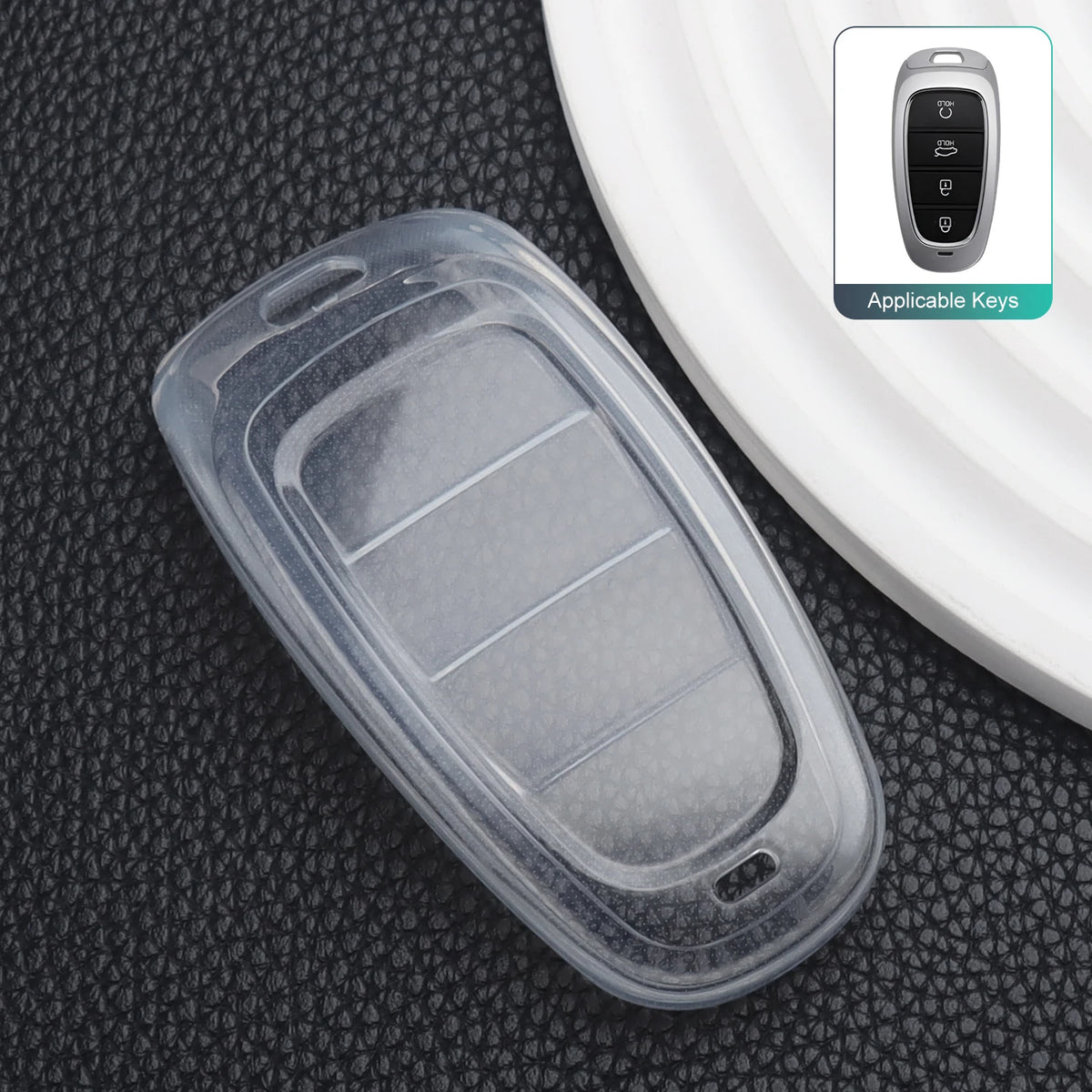 Key Fob Cover for Hyundai Remote Keys, Soft TPU Case for Tucson (NX4), Sonata, Santa Fe and Nexo, 6 Color Options