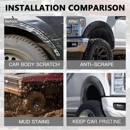Fender flares protect the body from scratches, scrapes and mud