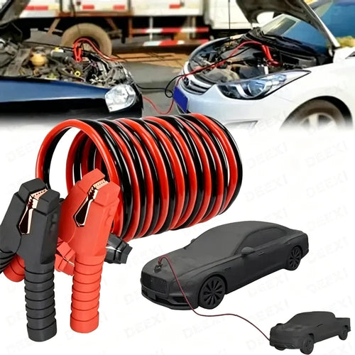 Car Battery Jumper Cables, 4 m (13.1 ft), Insulated Alligator Clamps, for Cars, SUVs and Emergency Jump Starts