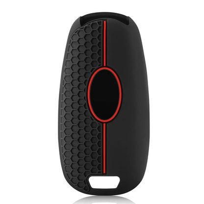 Key Fob Cover for Hyundai 4, 5, 7 and 8-Button Keys, Black Silicone Case for Tucson (NX4), Sonata, Santa Fe and Ioniq 5