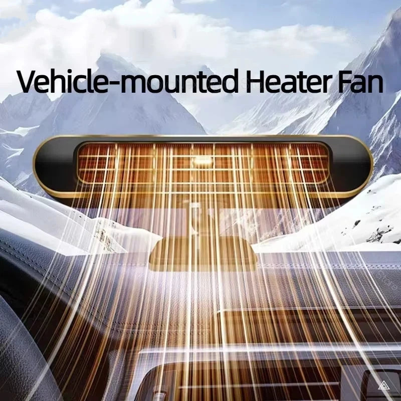 12V Portable Car Heater and Fan, 200W Windshield Defroster and Defogger, Plugs into Cigarette Lighter, 2 Styles