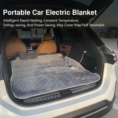 12V Heated Mattress Pad for SUV and RV Car Camping, Plush Electric Heating Mat, Single 28 x 71 in or Double 47 x 59 in