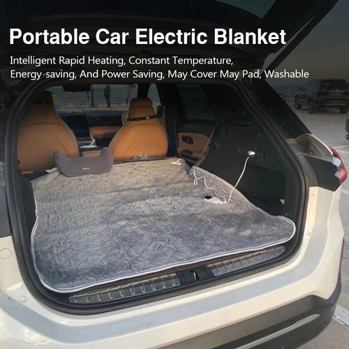 12V Heated Mattress Pad for SUV and RV Car Camping, Plush Electric Heating Mat, Single 28 x 71 in or Double 47 x 59 in