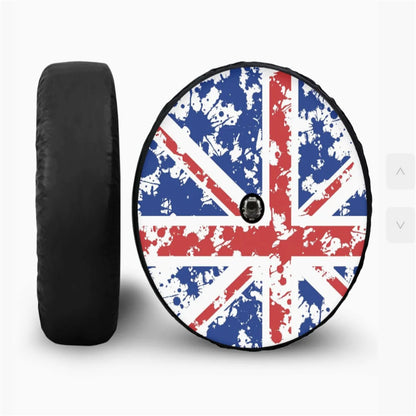 Spare Tire Cover for Jeep Wrangler with Backup Camera Hole, 4x4 Off-Road Paw PU Leather, 15 to 18 in, Plain Black or 19 Prints