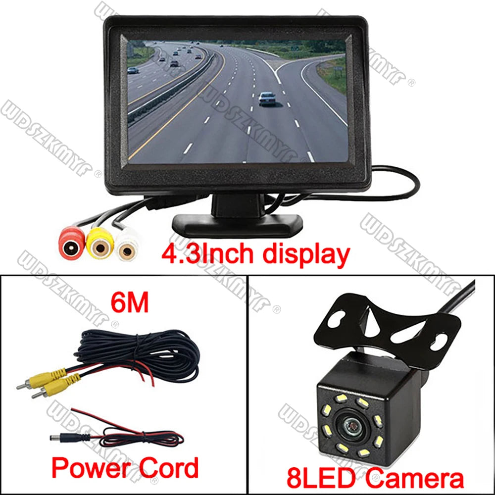 4.3 inch monitor with 8 LED camera, video cable and power cord