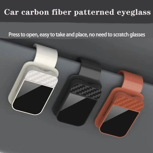 Car Sun Visor Sunglasses Clip — Adjustable Glasses & Card Holder