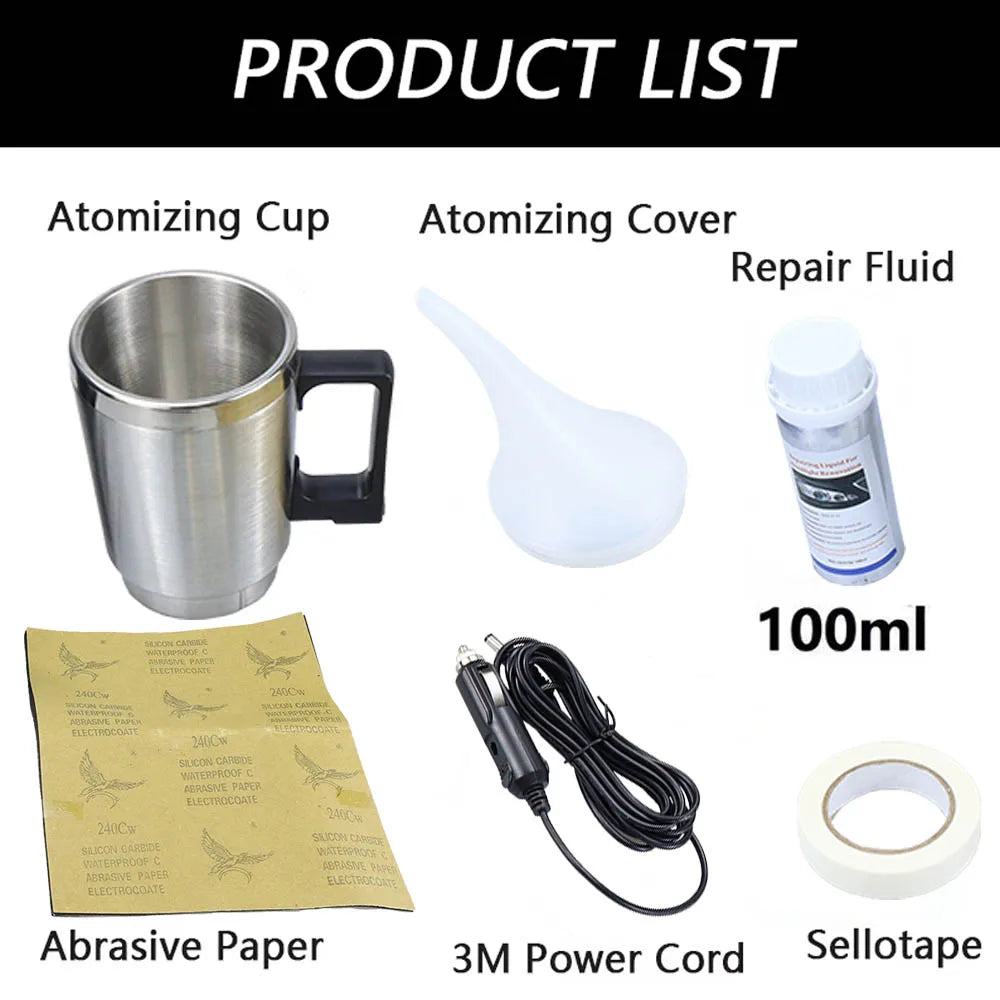 Headlight Restoration Kit with Vapor Cup, Restores Yellow and Cloudy Headlights, Includes Polymer Liquid and Sandpaper, 100 ml or 200 ml