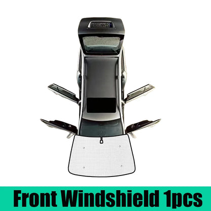 Full Coverage Privacy Sun Shades for Toyota Camry 2025-2026 (XV80), Silver and Black PVC Window Shades, All Windows or Partial Sets