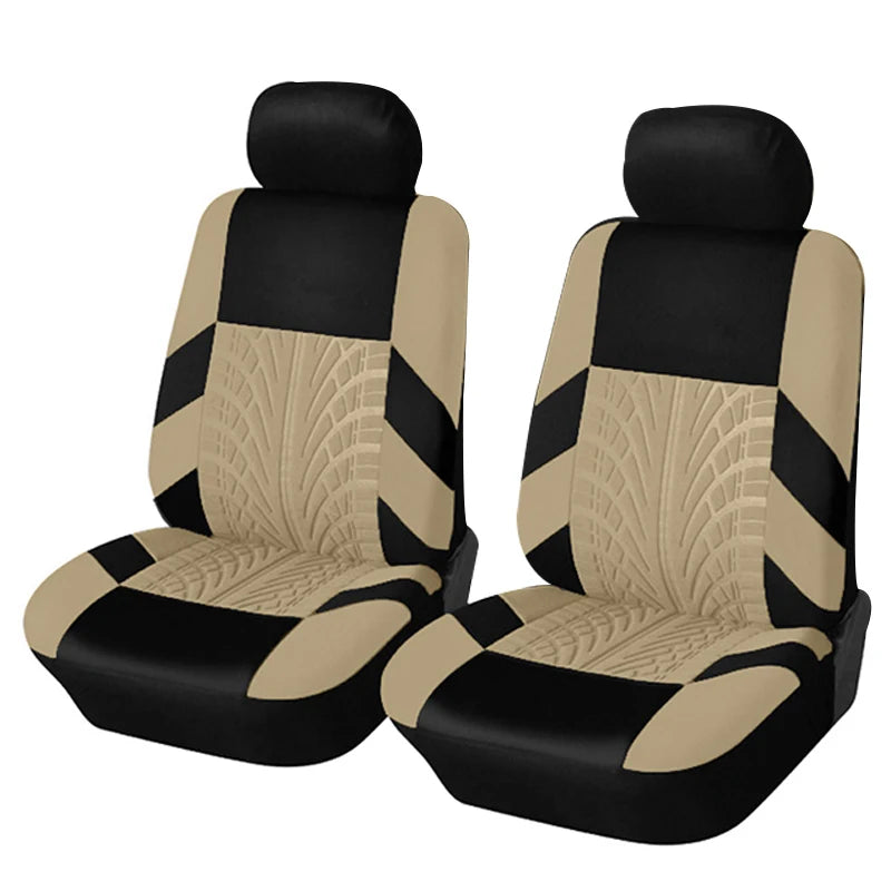 Beige front seat cover set, 4 pieces