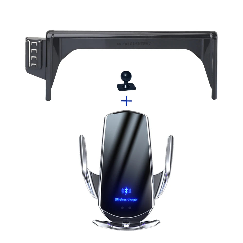 Air Vent Phone Mount for Toyota RAV4 2019-2023 (XA50) with 8-Inch Screen, Aluminum or Carbon-Look Holder, 15W Wireless Charger Option