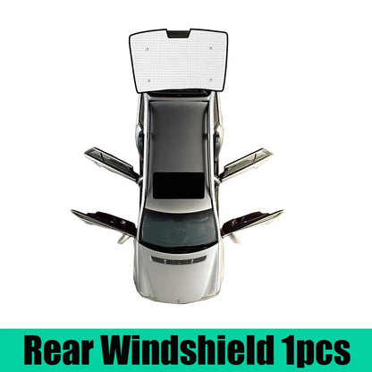Full Coverage Privacy Sun Shades for Toyota Camry 2025-2026 (XV80), Silver and Black PVC Window Shades, All Windows or Partial Sets