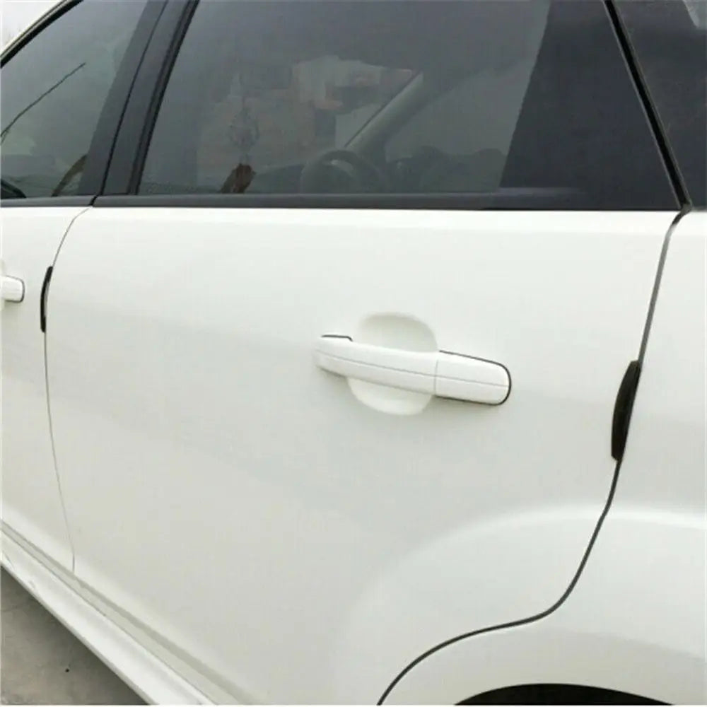 Car Door Edge Guard Strips, 4 Pack Stick-On PVC Door Protectors Against Scratches and Small Knocks, Universal Fit, Black or Clear
