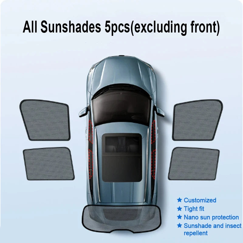 Magnetic Sun Shades for Toyota Camry 2025-2026 (XV80), Mesh Side Window Shades and Foil Windshield Shade, Full Set or Single Windows