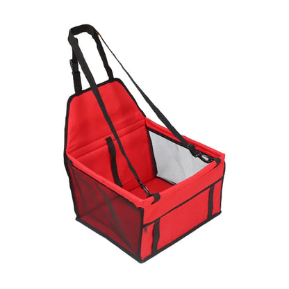 Foldable Pet Car Seat Basket and Travel Bag for Dogs and Cats, Stable Structure, Polyester, 9 Color Options
