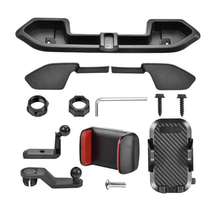 Dashboard Phone Mount for Jeep Wrangler 2021-2023 (JL), Replacement Dash Tray with Metal Support Rod and 360-Degree Phone Holder