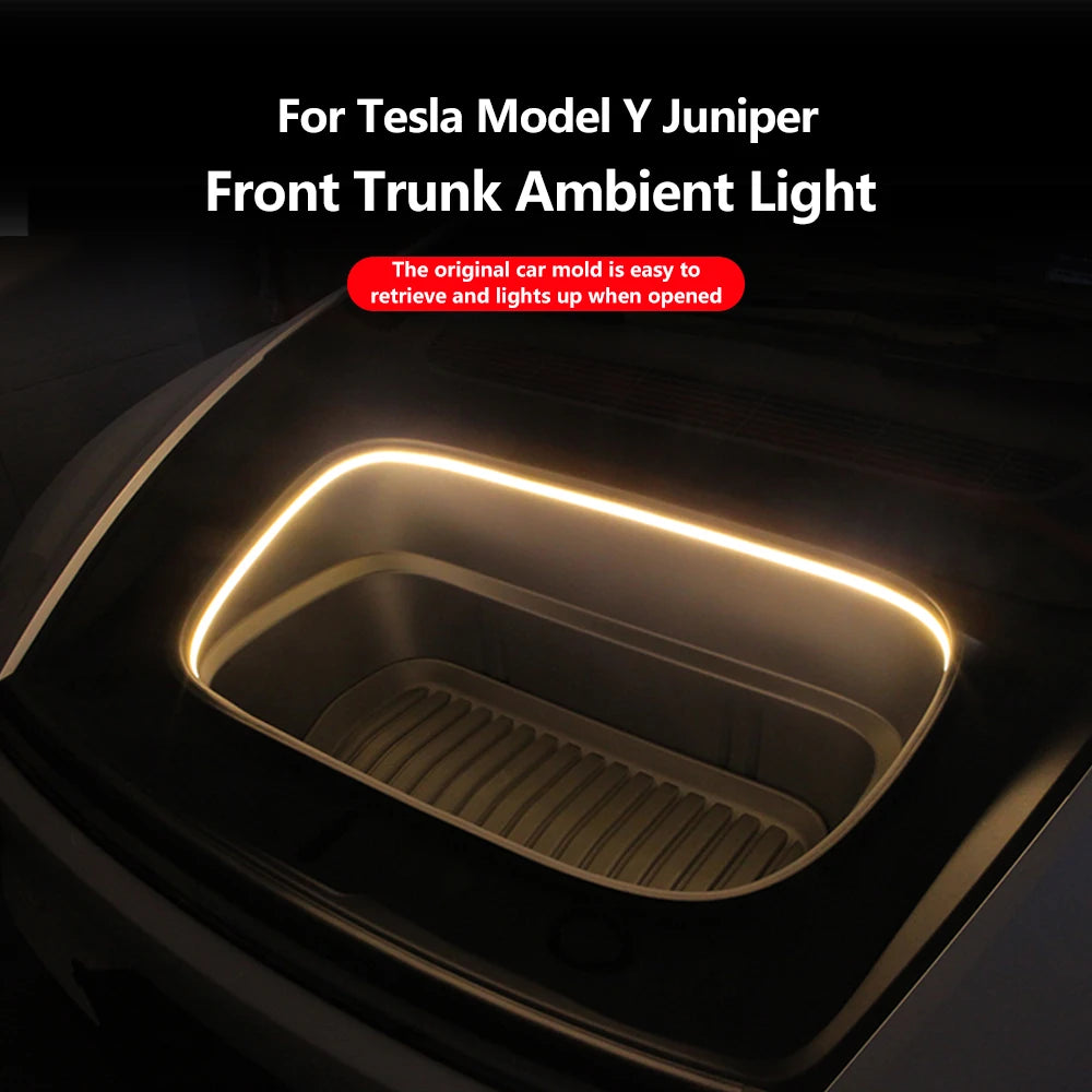 Frunk Light Strip for Tesla Model 3 Highland 2024, Model Y 2021-2024 and Model Y Juniper 2025, LED Front Trunk Lighting
