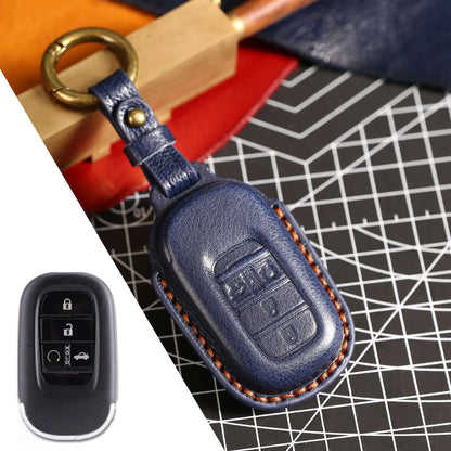 Key Fob Cover for Honda Civic 11th Gen Smart Keys, Stitched Leather Key Case with Buckle, 3 or 4-Button, 4 Colors