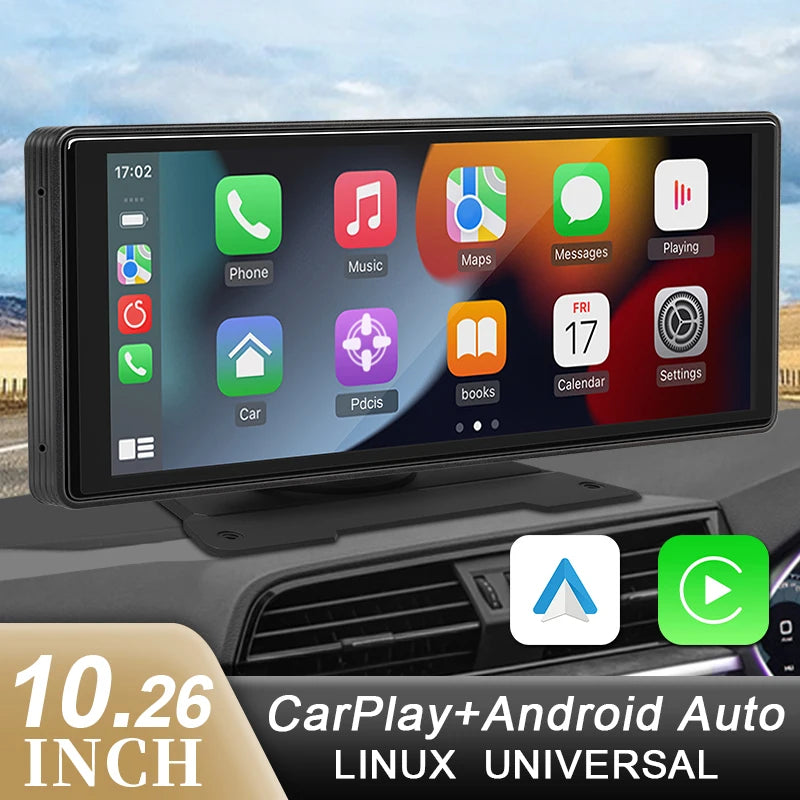 10.26 inch portable CarPlay and Android Auto screen