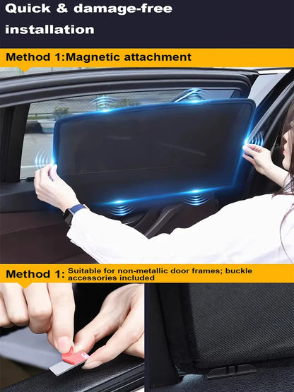 Side Window Sun Shades for Hyundai Tucson 2022-2026 (NX4), Black Magnetic Mesh, Pairs or 3-, 4- and 7-Piece Sets