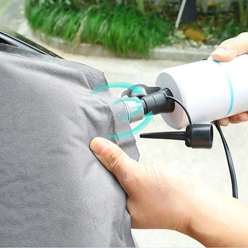 Inflating the mattress with the air pump