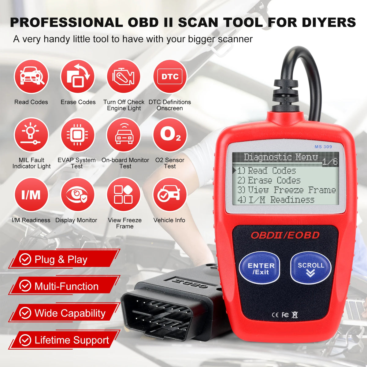 OBD II scan tool functions for DIY car owners