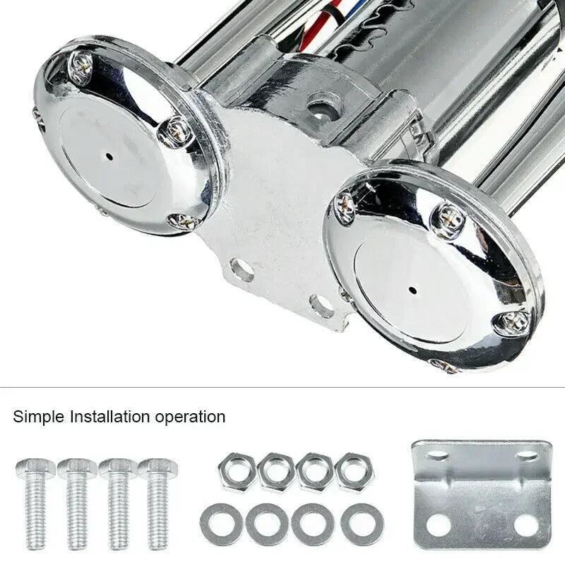 Air horn with mounting bracket and screw kit