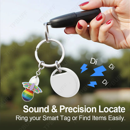 Bluetooth Item Tracker Tag for Android, Works with the Find Hub App, Built-In Speaker, Keychain Tag for Keys, Bags and Luggage, 5 Colors