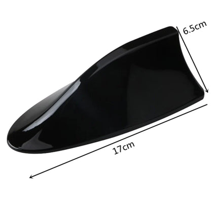 Universal Shark Fin Roof Antenna with Built-In AM/FM Cable, No Drilling Install, Carbon Fiber Look and Solid Colors