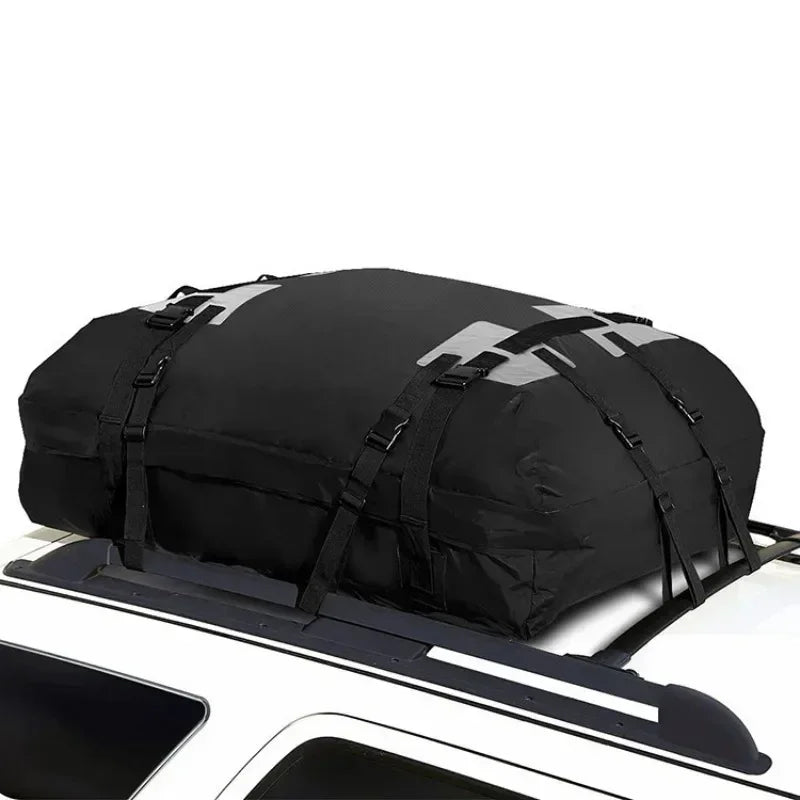 Waterproof Rooftop Cargo Bag, 15 cu ft 600D Oxford Roof Carrier for SUVs, Cars and RVs, Bag Only, Grip Mat or Bag and Mat Set